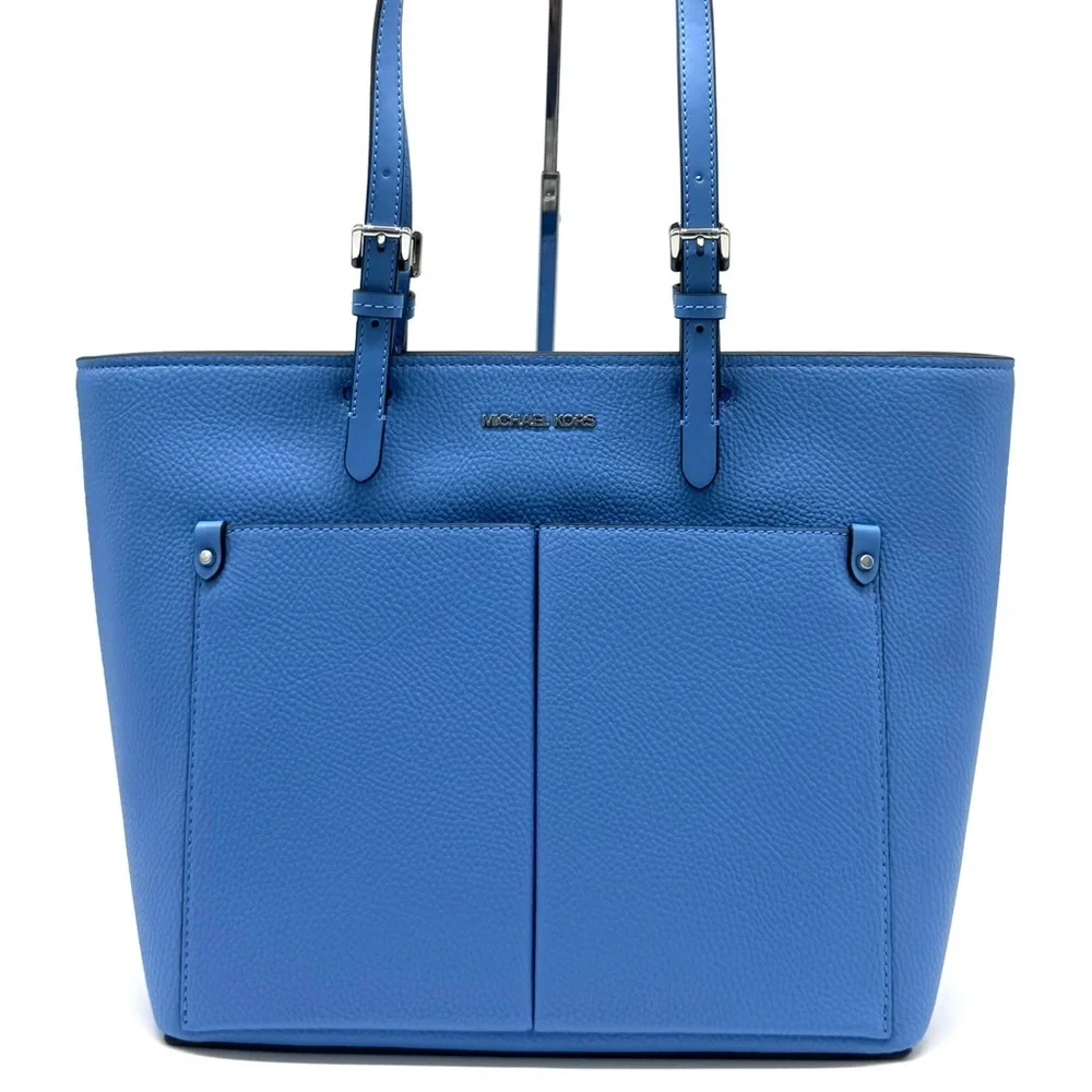 Michael Kors Jet Set Medium Pocket Tote Bag South Pacific Blue